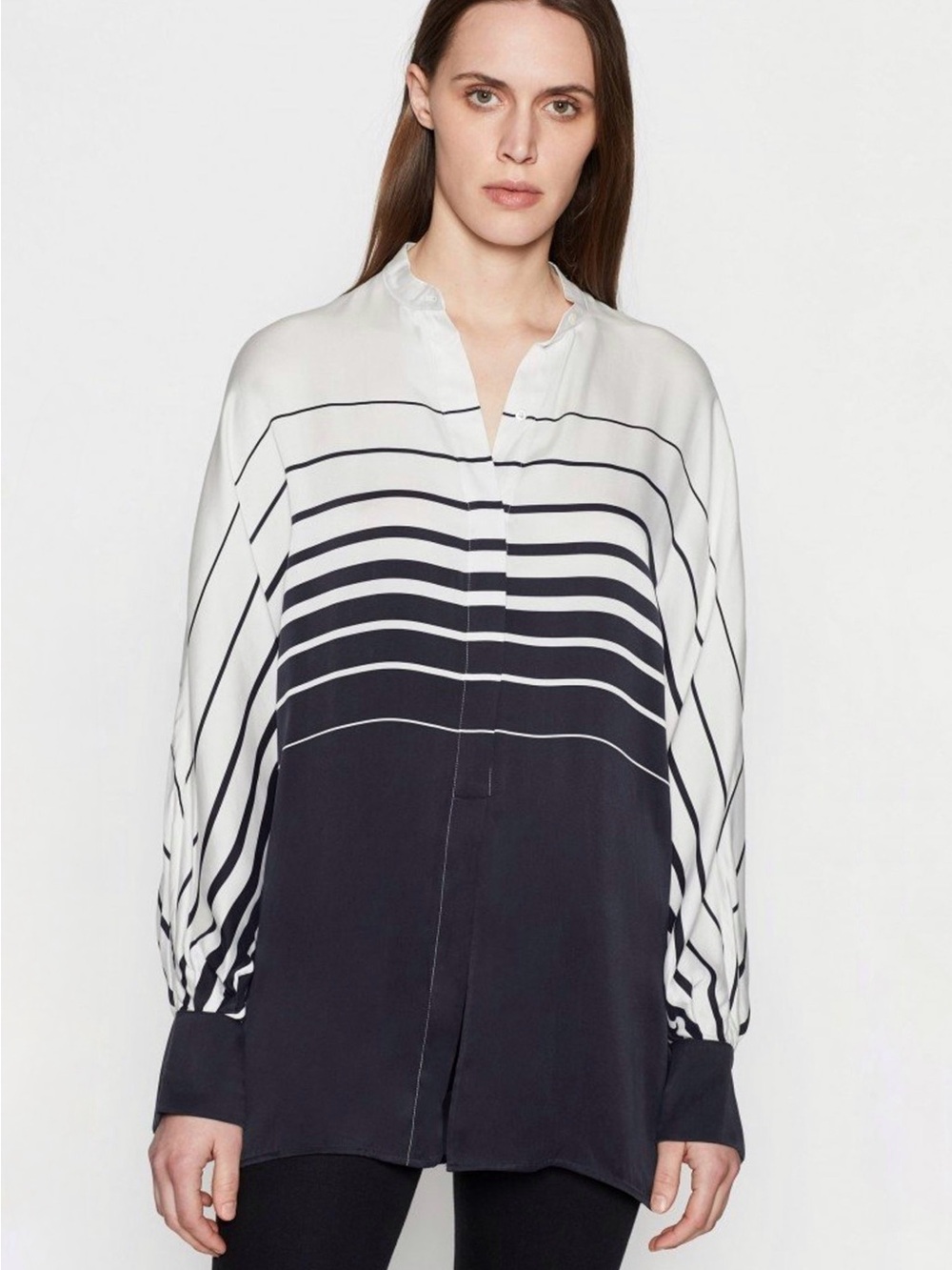 EQUIPMENT Sedaine Striped 100% Silk Charmeuse Dolman Sleeve Blouse, Size XS